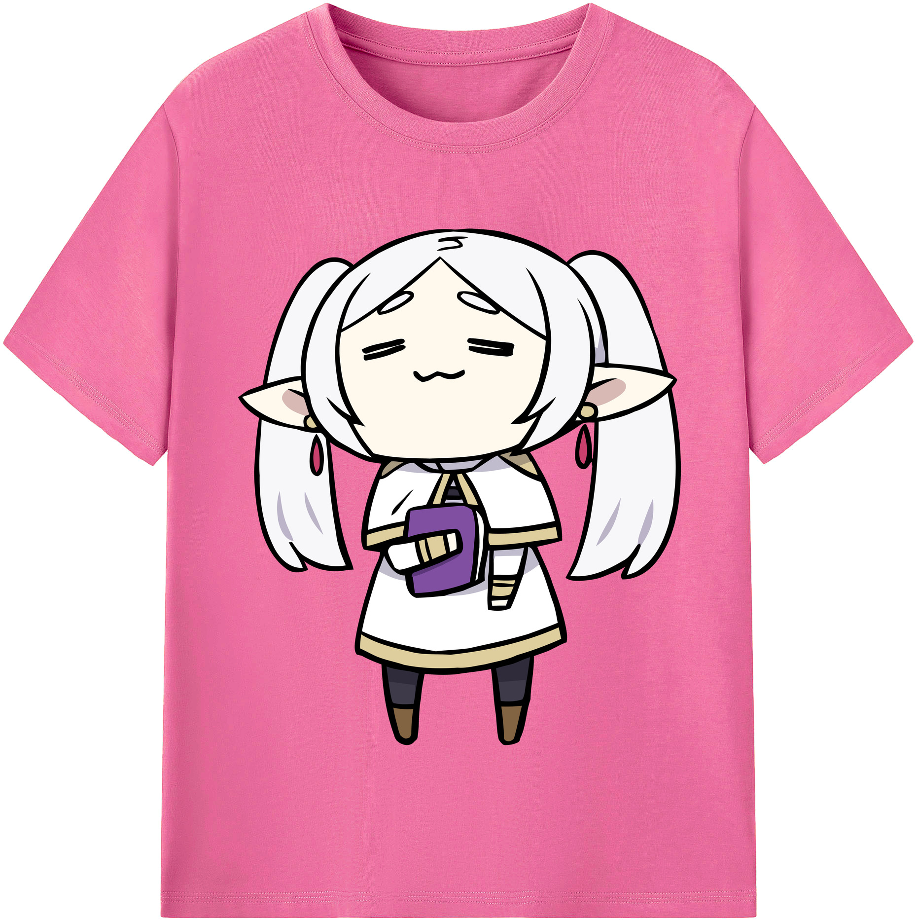 （画像用） 葬送のフリーレン Frieren レディースカジュアルプリントTシャツ（綿100％）
